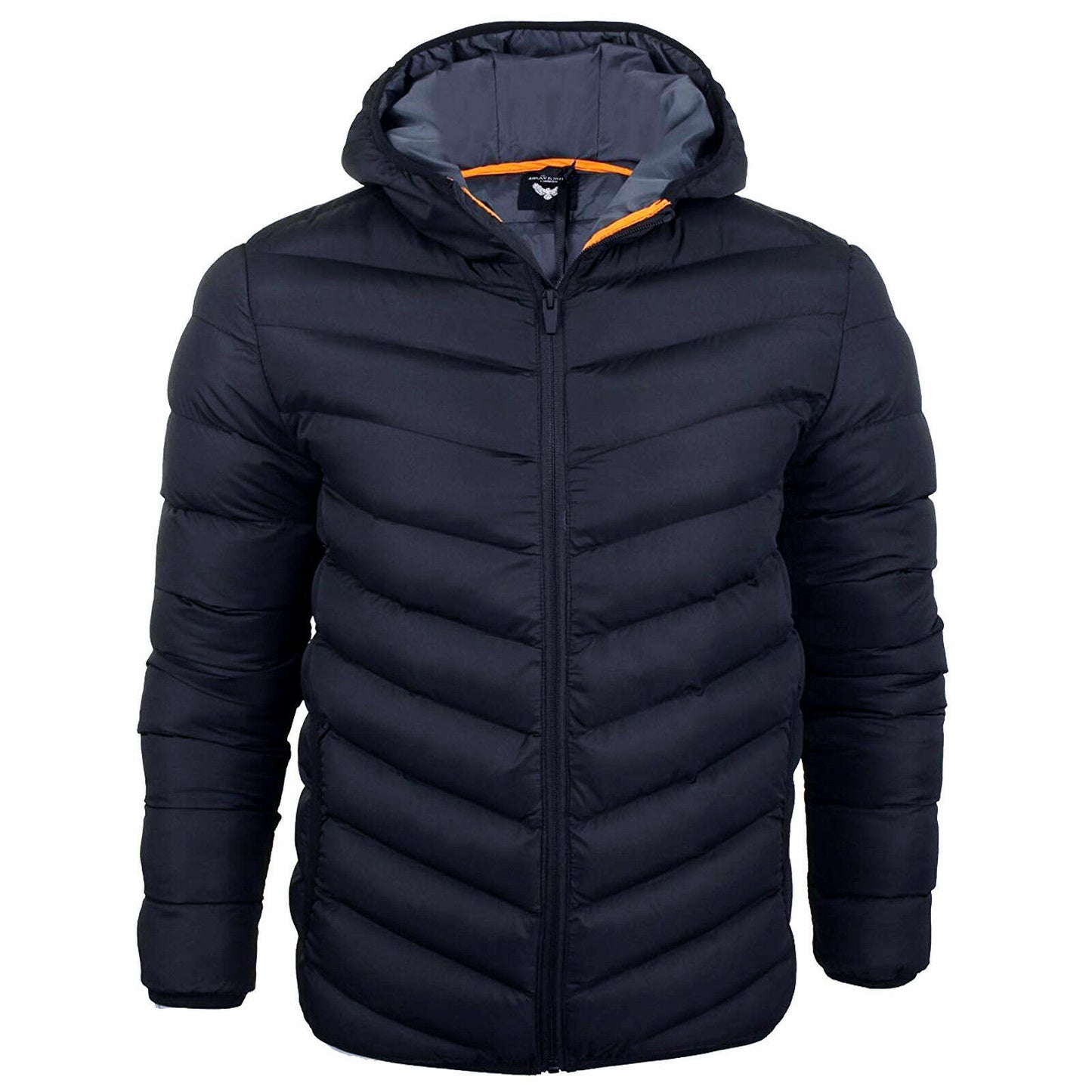 BRAVE SOUL BOYS PADDED JACKET PUFFER PUFFA WARM WINTER QUILTED NAVY BLACK  BUBBLE HOODED SCHOOL COAT