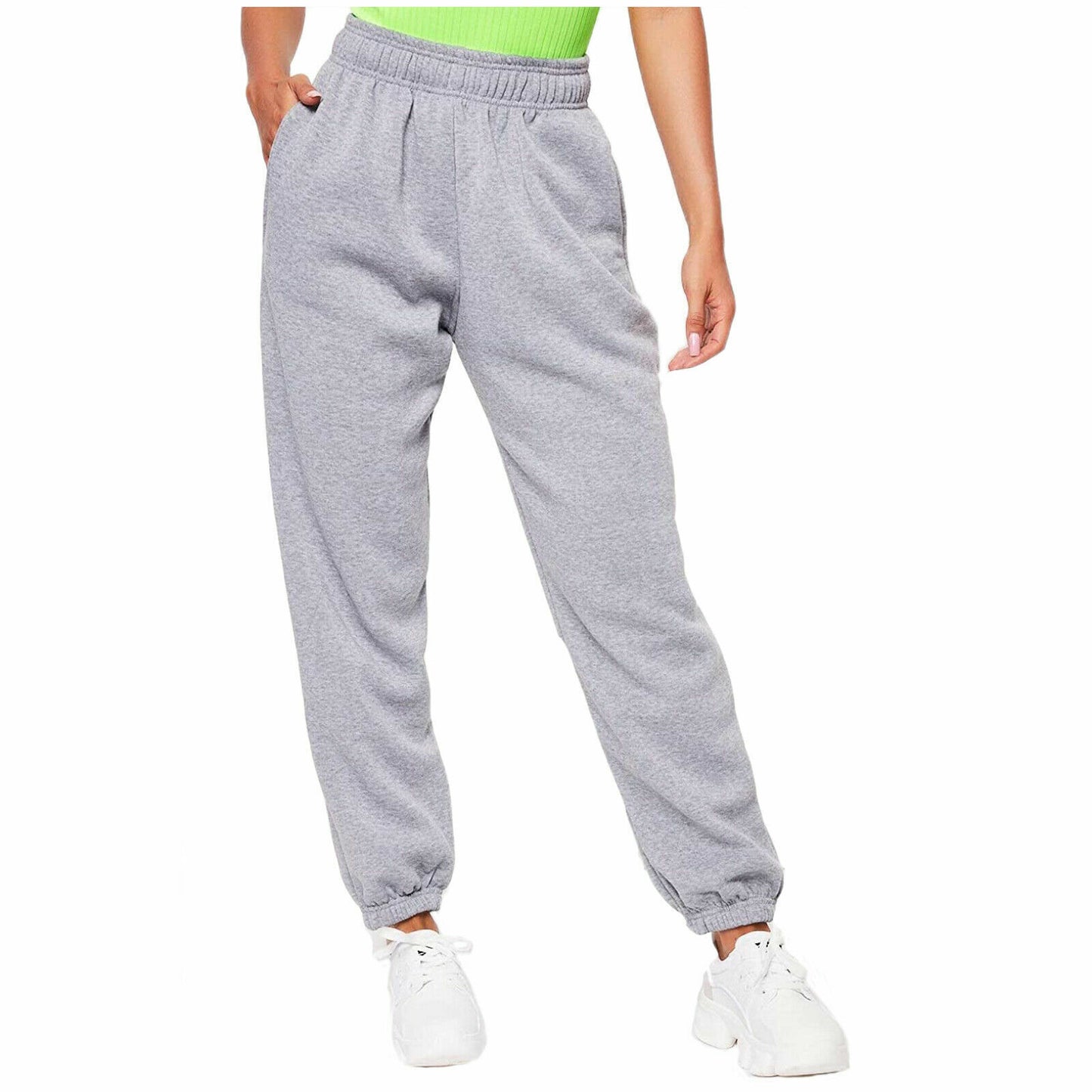 WOMENS YOGA JOGGERS CASUAL GYM JOG PANTS RUNNING WORKOUT BOTTOMS SOFT STRETCH HIGH WAIST FITNESS TROUSERS COMFY ACTIVEWEAR