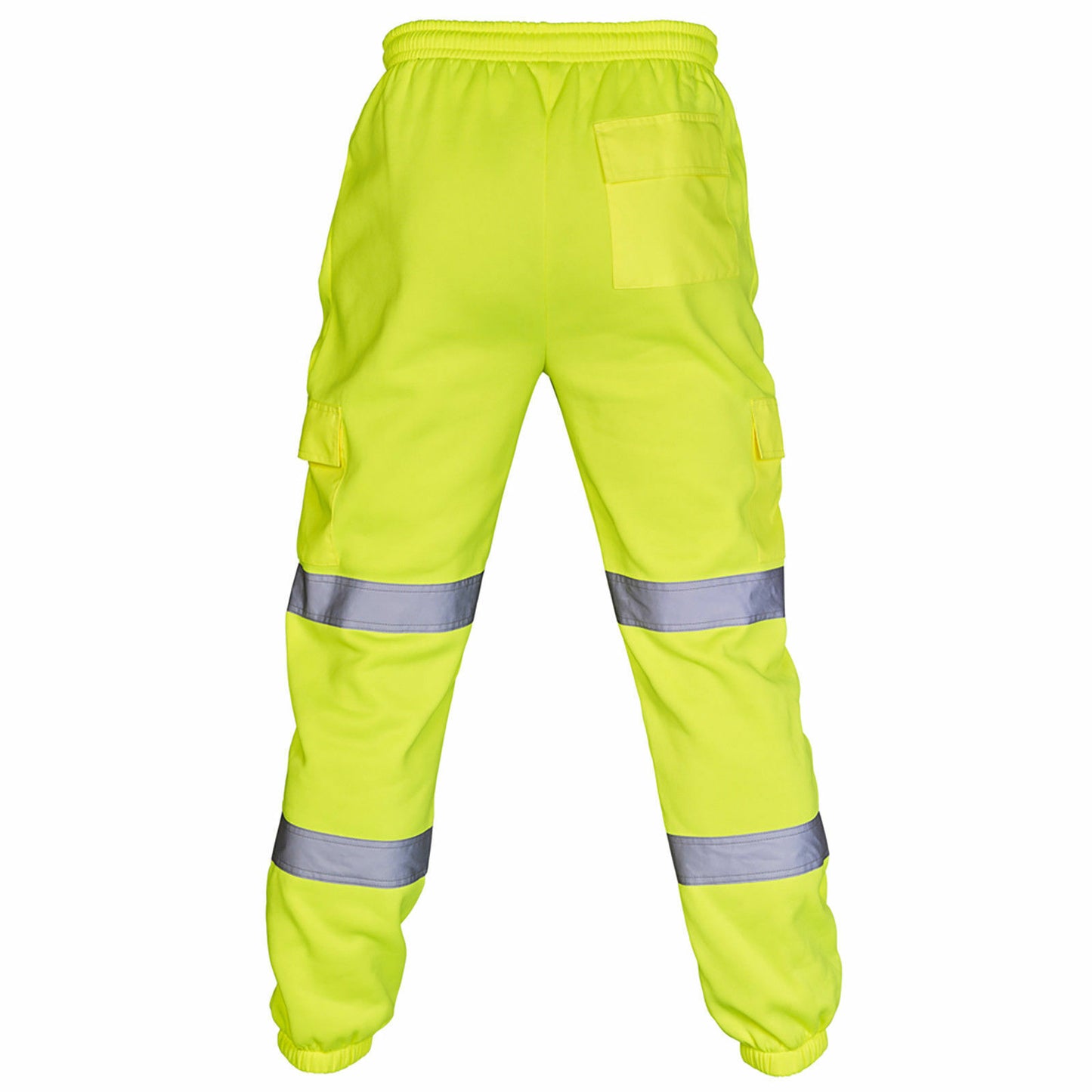 HI VIS VIZ VISIBILITY JOGGING BOTTOMS JOGGERS THICK SWEAT PANTS SAFETY TROUSERS