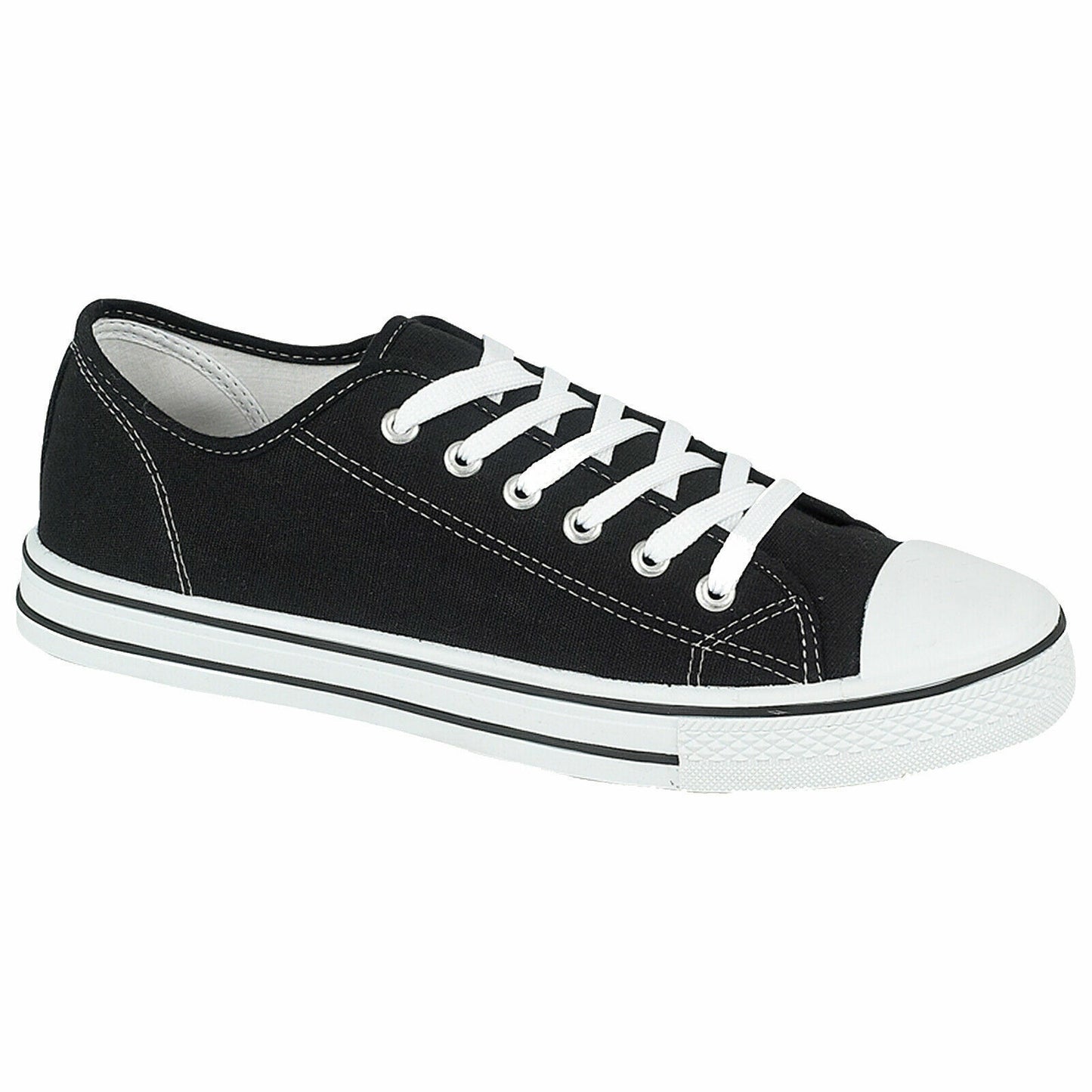 MEN CANVAS SHOES FLAT LACE UP PLIMSOLLS GYM SPORTS TRAINERS PUMPS PLIMSOLES (Sports, Workouts, Casual)