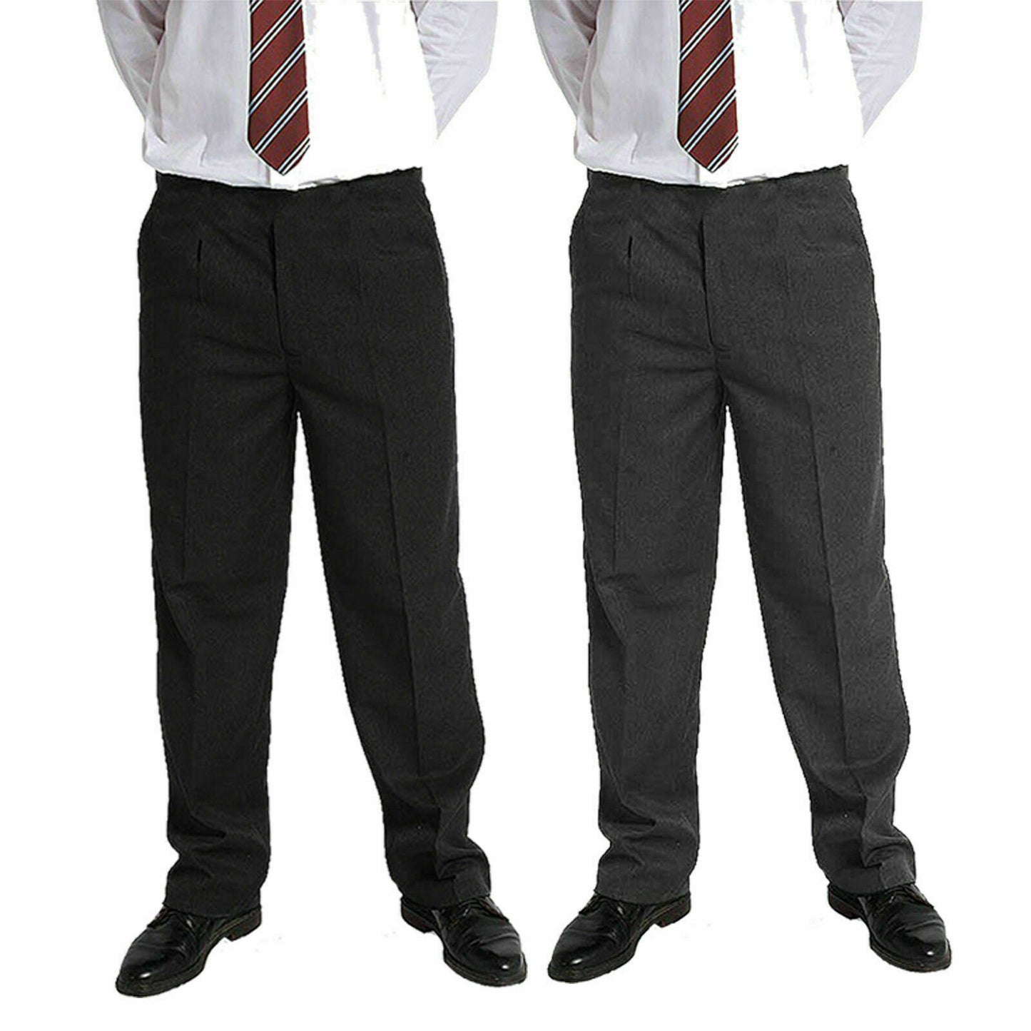 BOYS KIDS CHILDREN BACK TO SCHOOL QUALITY UNIFORM TROUSERS PANTS AGE 1 TO 13 (Warm, Breathable, Made in UK)