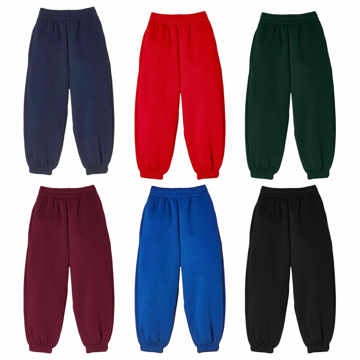 BOYS GIRLS CHILDREN SPORTS JOGGING PANTS FLEECE JOGGERS KIDS BOTTOM (Fleece, Boys & Girls, 2-13 Yrs)