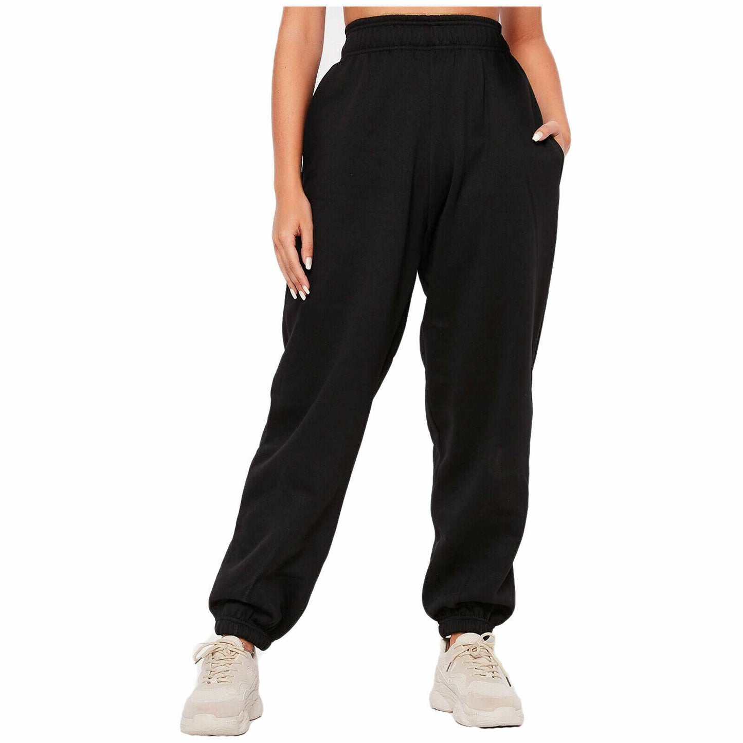 WOMENS YOGA JOGGERS CASUAL GYM JOG PANTS RUNNING WORKOUT BOTTOMS SOFT STRETCH HIGH WAIST FITNESS TROUSERS COMFY ACTIVEWEAR