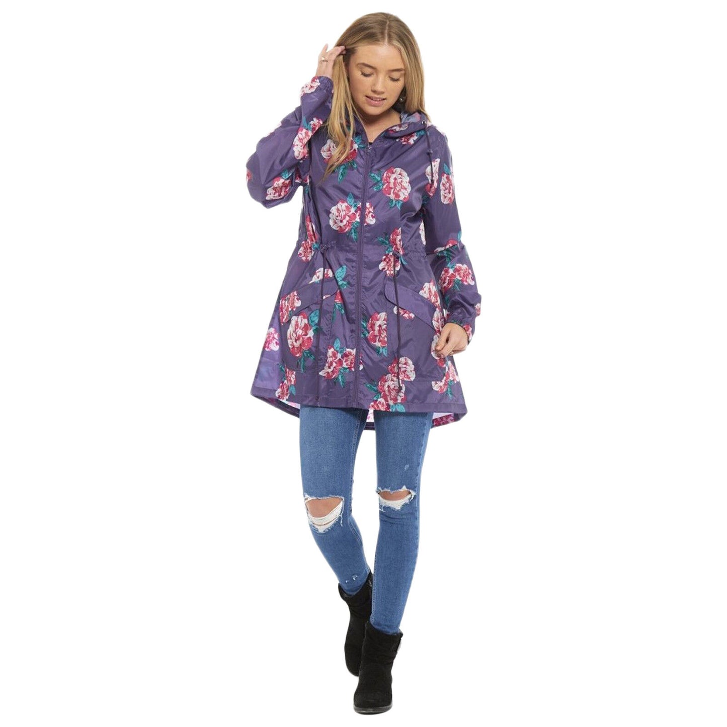 WOMENS RAIN MAC LADIES GIRLS RAINCOAT FISHTAIL KAGOOL PARKA FESTIVAL JACKET COAT (Fishtail, Kagool, Parka, Festival Ready)