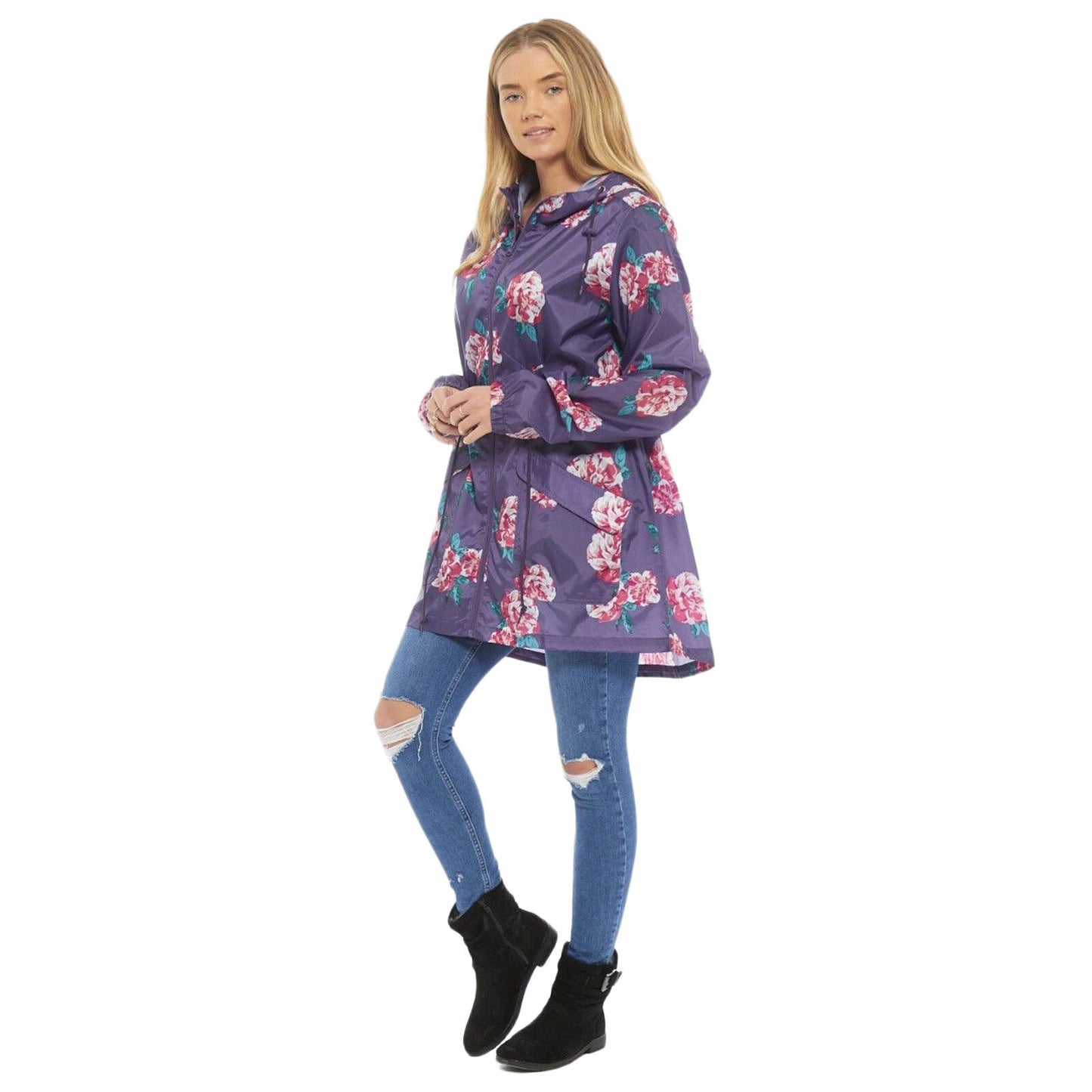 WOMENS RAIN MAC LADIES GIRLS RAINCOAT FISHTAIL KAGOOL PARKA FESTIVAL JACKET COAT (Fishtail, Kagool, Parka, Festival Ready)