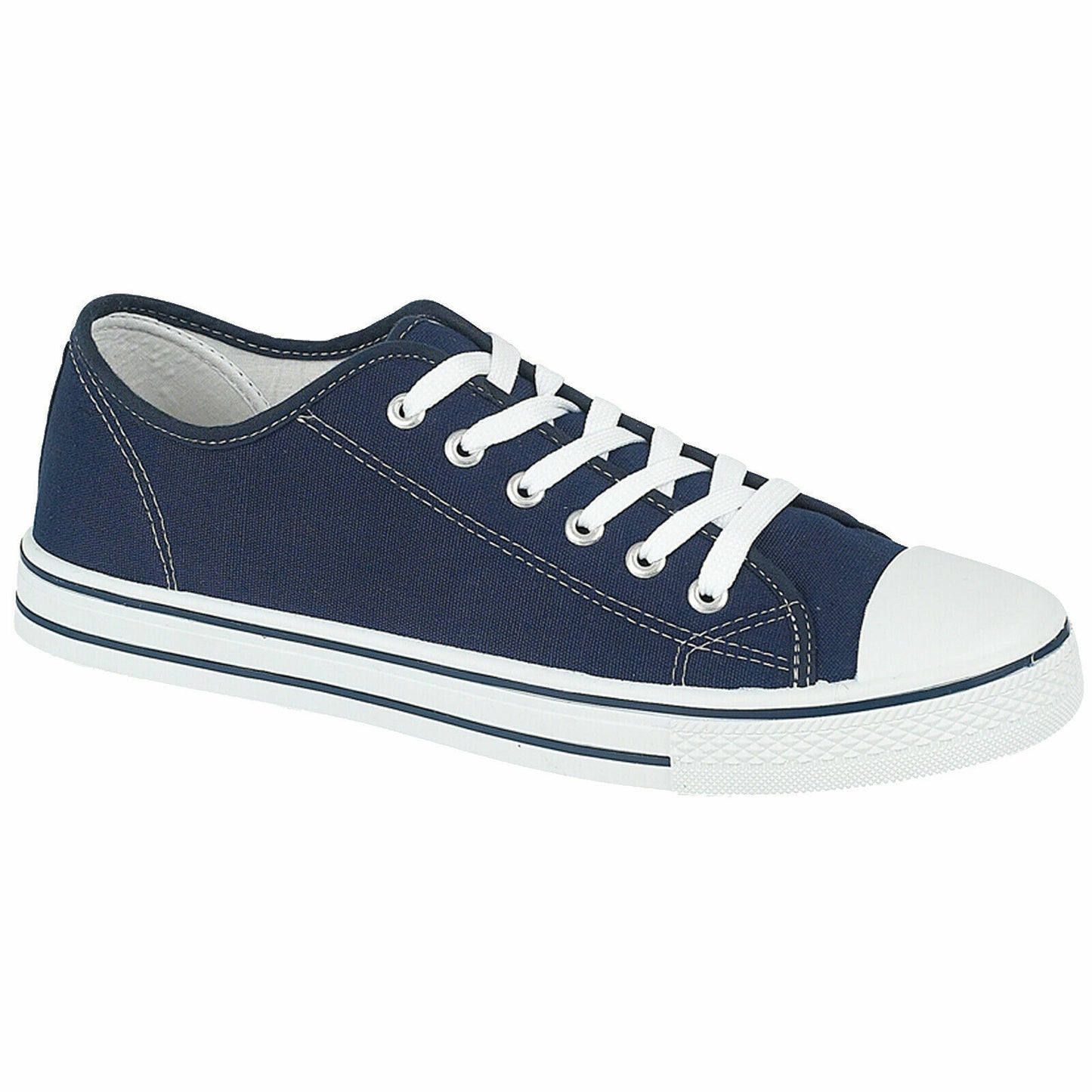 MEN CANVAS SHOES FLAT LACE UP PLIMSOLLS GYM SPORTS TRAINERS PUMPS PLIMSOLES (Sports, Workouts, Casual)