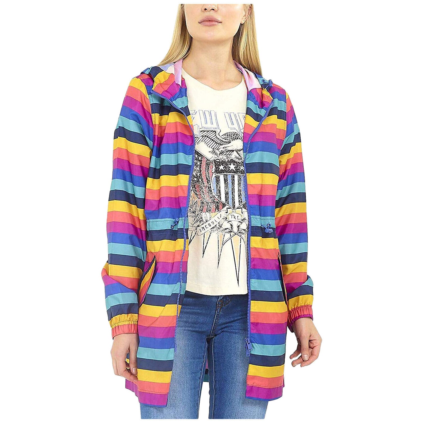 WOMENS RAIN MAC LADIES GIRLS RAINCOAT FISHTAIL KAGOOL PARKA FESTIVAL JACKET COAT (Fishtail, Kagool, Parka, Festival Ready)