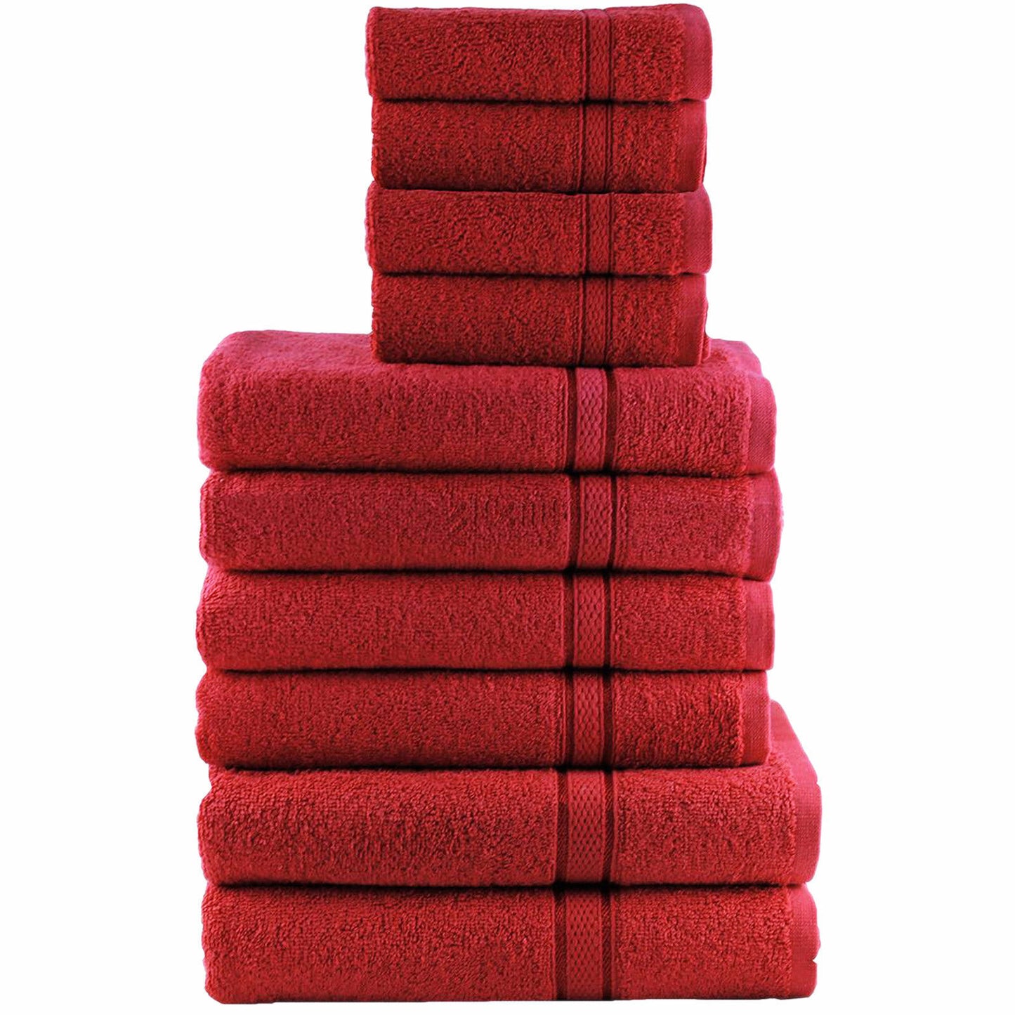 10 Piece Towel Luxury Soft Bale Set 100% Egyptian Cotton Face Hand Bath Bathroom Towels