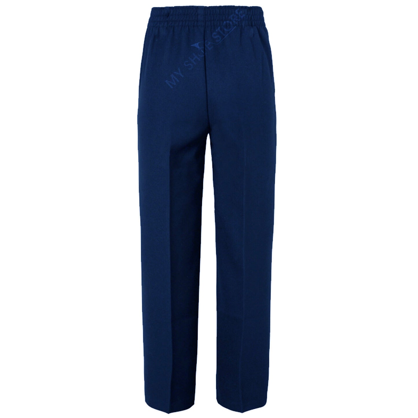 BOYS KIDS CHILDREN SCHOOL UNIFORM TROUSERS PULL UP HALF ELASTICATED TEFLON PANTS (Boys, Ages 2-4)