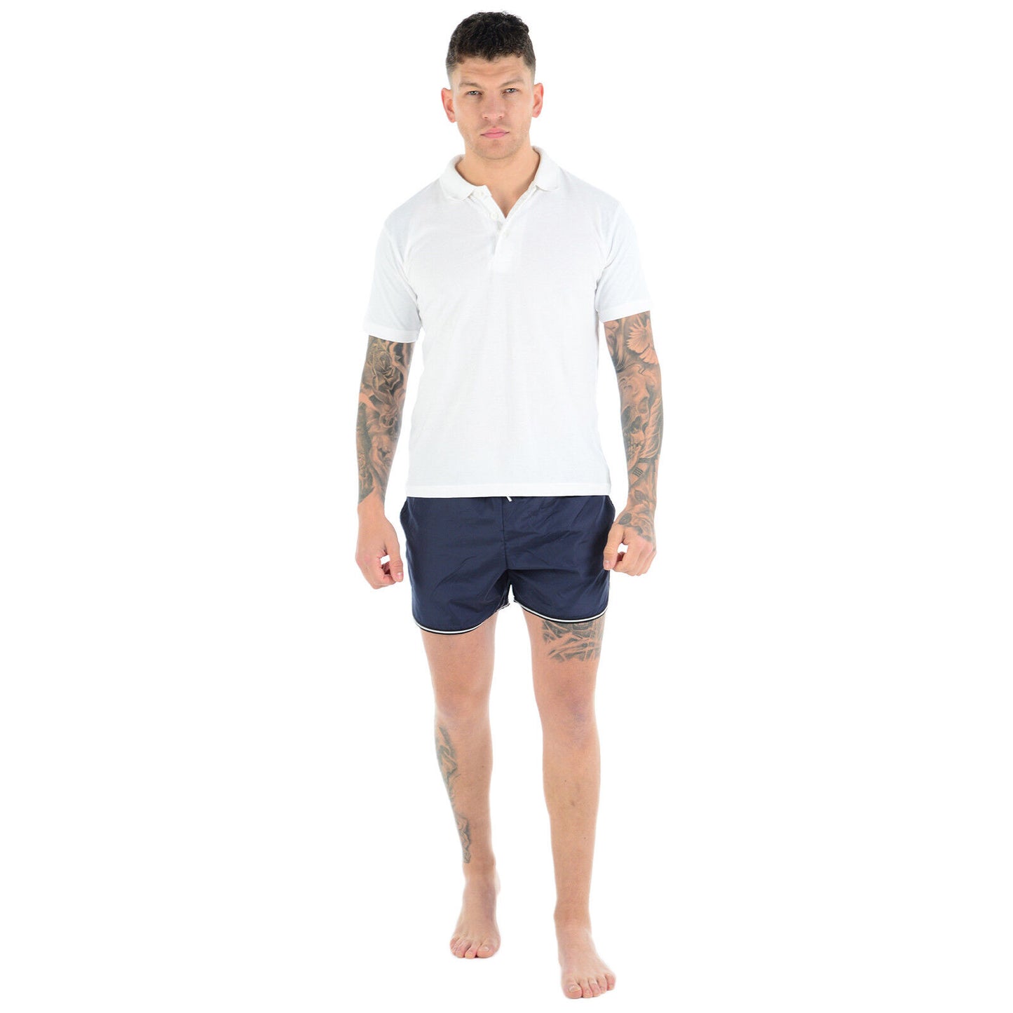MENS SWIMMING SHORTS MESH LINED RUNNING SPORT GYM SUMMER POOL BEACH SWIM TRUNKS