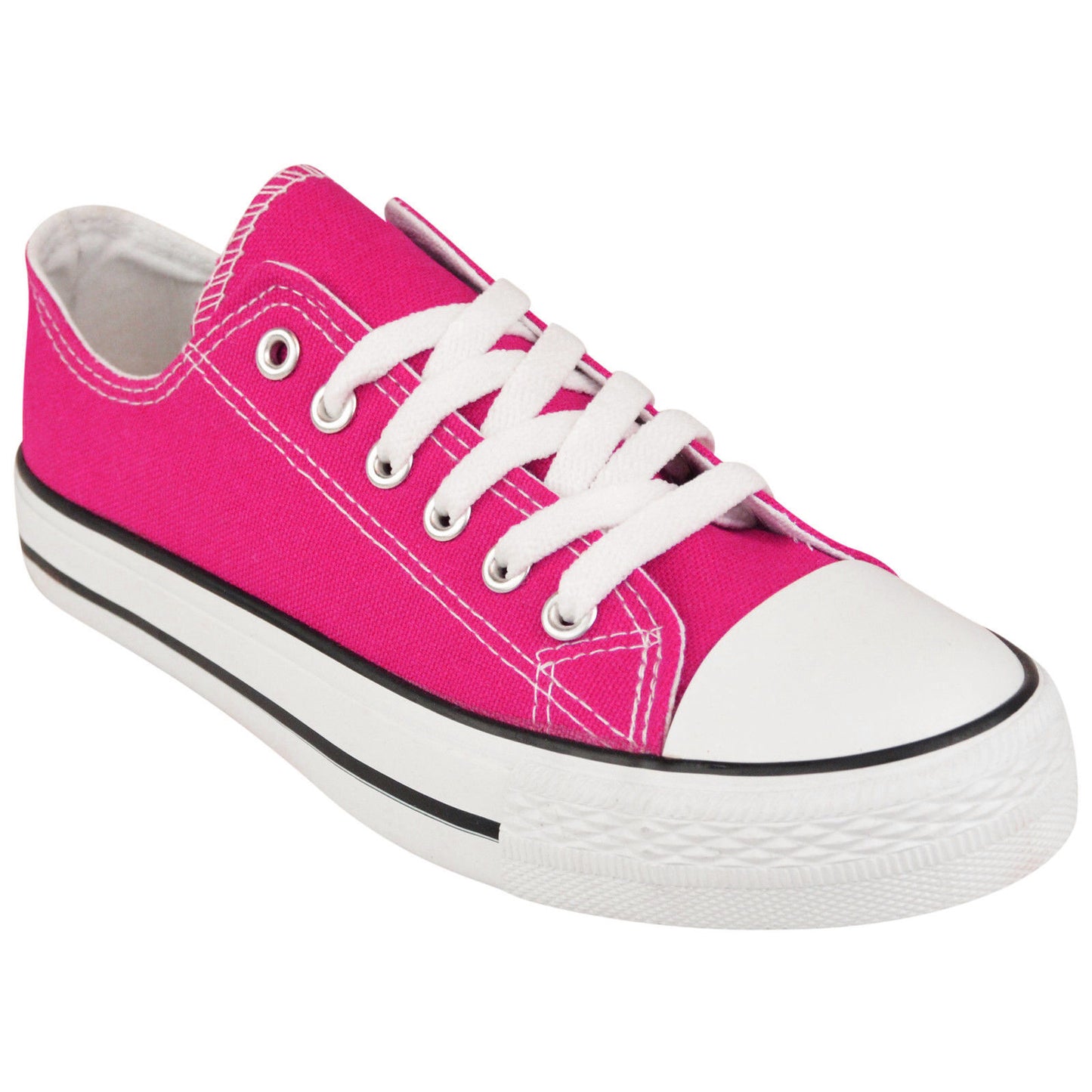 WOMENS CANVAS SHOES LADIES LACE UP PLIMSOLLS PUMPS SNEAKERS TRAINERS SKATERS Lace-Up Sneakers