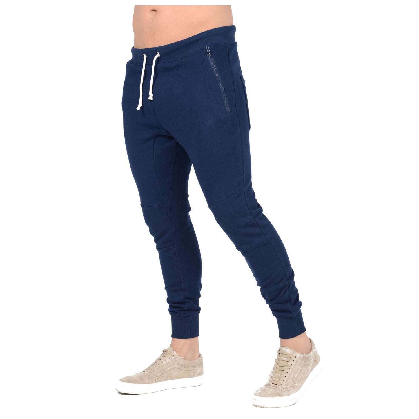MENS SLIM FIT TRACKSUIT BOTTOMS SKINNY JOGGERS SWEAT PANTS JOGGING GYM TROUSERS Skinny Tracksuit Bottoms