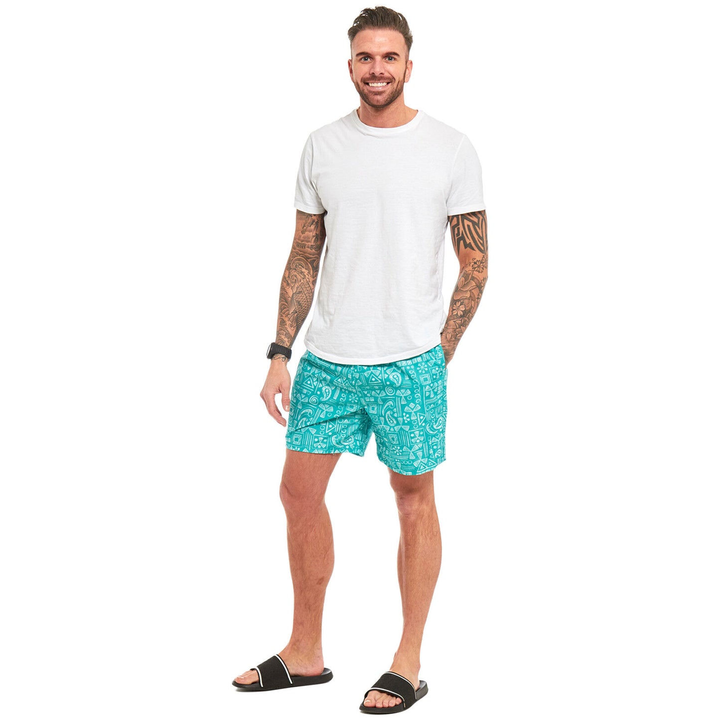 MENS SWIM SHORTS SWIMMING RUNNING SPORTS GYM SUMMER HOLIDAY BEACH CASUAL TRUNKS