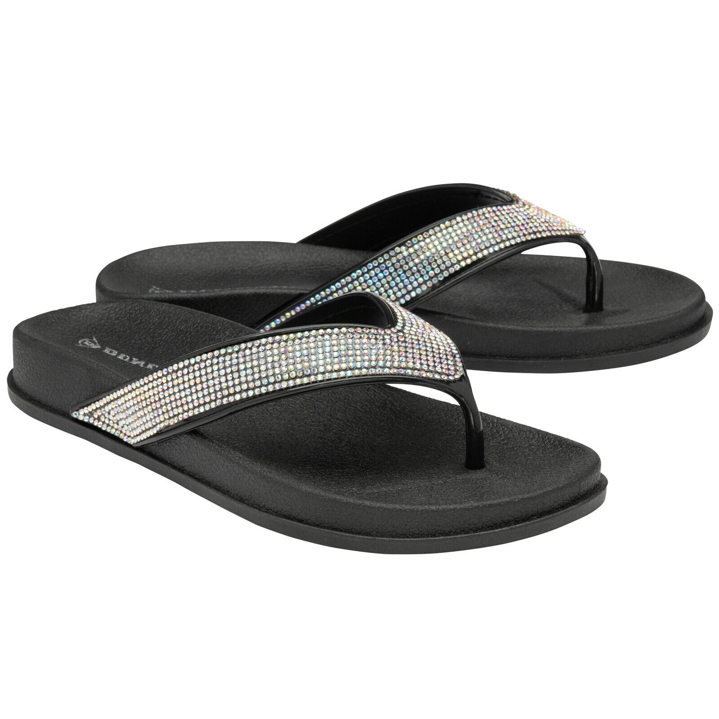 DUNLOP WOMENS SOFT LOW WEDGE CASUAL TOE POST SUMMER SLIPPERS BEACH COMFORT SHOES (Summer, Beach, Casual)