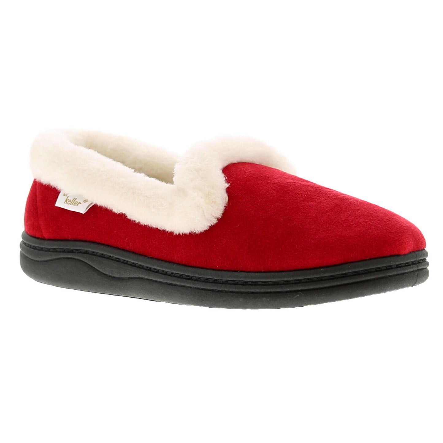DR KELLER WOMENS SLIPPERS LADIES WIDE FIT CUSHIONED WARM ADJUSTABLE FLEECE SHOE