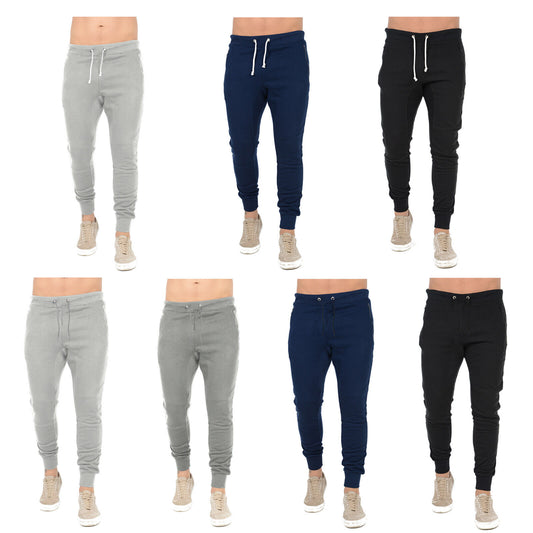 MENS SLIM FIT TRACKSUIT BOTTOMS SKINNY JOGGERS SWEAT PANTS JOGGING GYM TROUSERS Skinny Tracksuit Bottoms