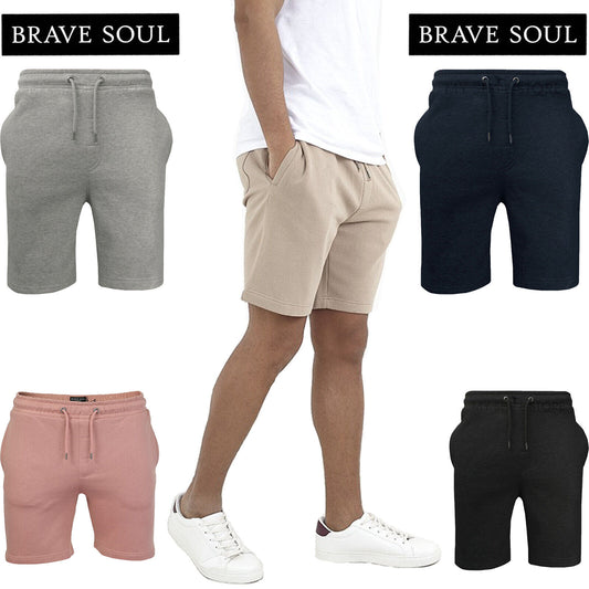 BRAVE SOUL MENS JOGGING SHORTS SWEAT BAGGY JOGGERS RUNNING JERSEY FLEECE Comfortable & Breathable Bottoms
