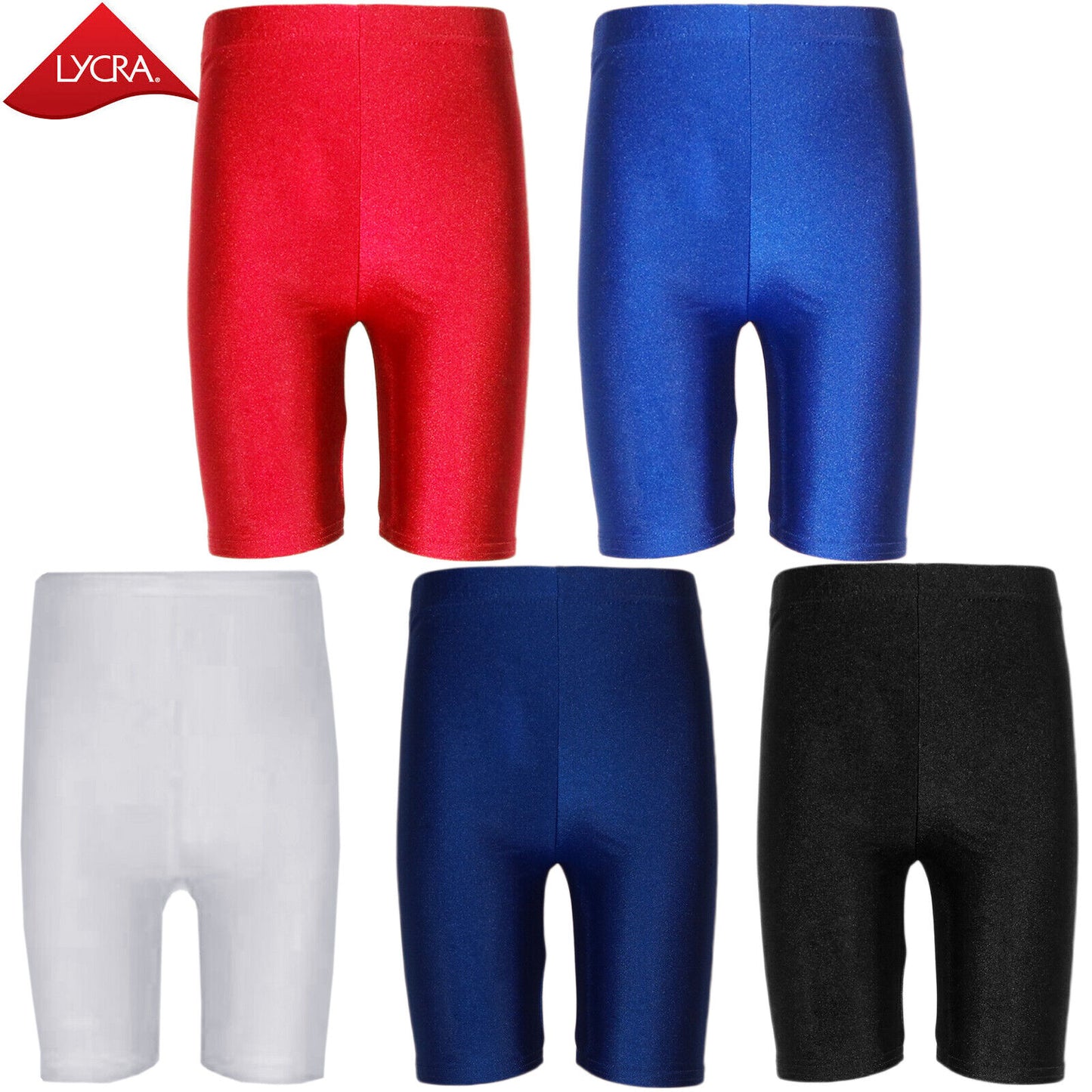 KIDS LYCRA PE SHORTS CHILDREN BOYS GIRLS UNISEX SCHOOL CYCLING SPORTS GYM DANCE (Sports, Cycling, Comfortable)