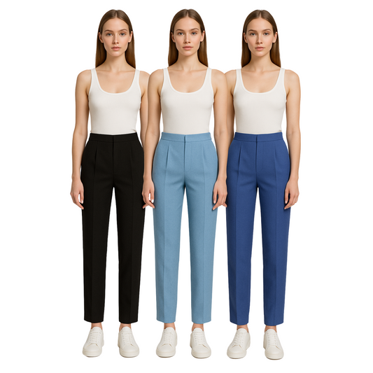 LADIES 3/4 TROUSERS WOMENS THREE QUARTER CAPRI CROPPED PANTS ELASTICATED WAIST CASUAL SUMMER BOTTOMS