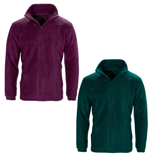 POLAR FLEECE JACKET UNISEX MENS WOMENS LADIES ANTI PILL MICRO FIBRE WORK COAT POLO STYLE WARM WINTER TOP OUTDOOR ZIP UP SWEATSHIRT