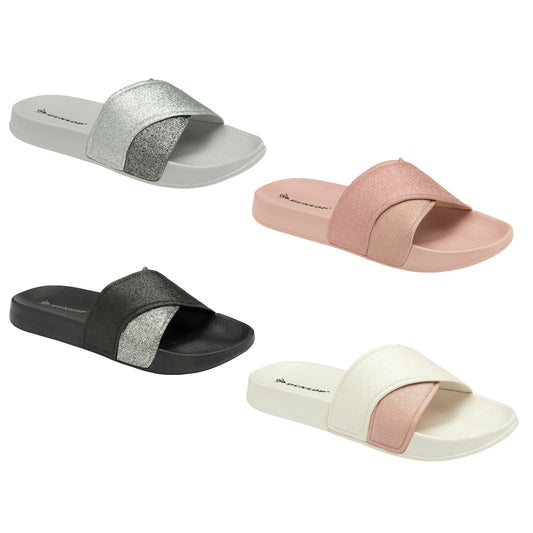 WOMENS FLIP FLOPS LOW WEDGE SLIPPERS DUNLOP LADIES SANDAL SUMMER COMFORT SHOES