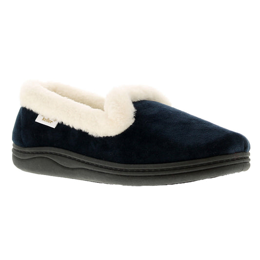 DR KELLER WOMENS SLIPPERS LADIES WIDE FIT CUSHIONED WARM ADJUSTABLE FLEECE SHOE