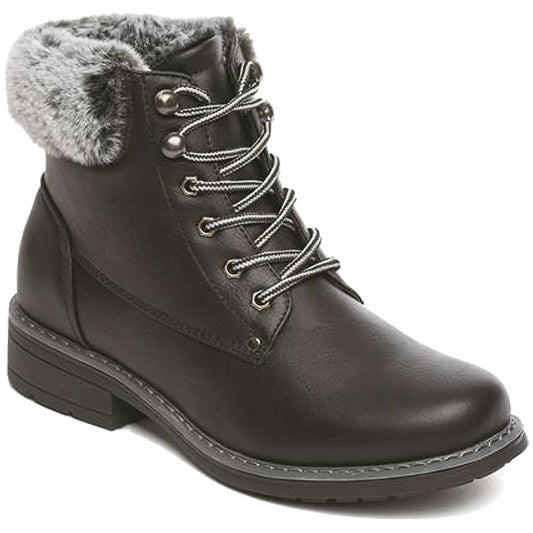 WOMENS ANKLE BOOTS HIGH TOP SNEAKERS TRAVEL TRIP HIKING LACES FUR LINED SHOES Travel, Hiking, & Everyday Wear in Style