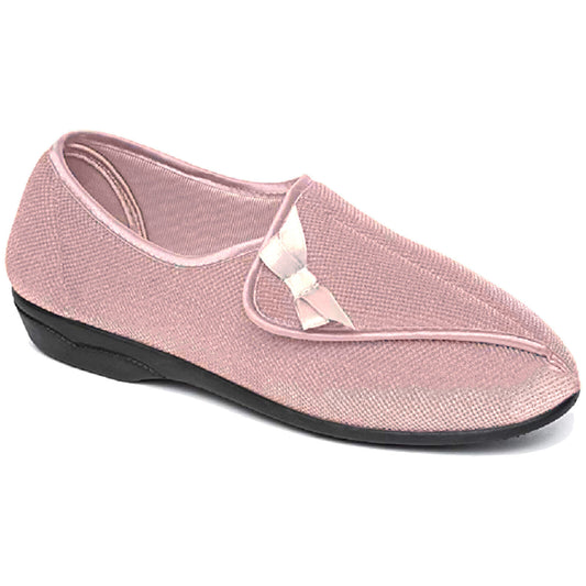 DR KELLER WOMENS SLIPPERS LADIES WIDE FIT CUSHIONED WARM ADJUSTABLE FLEECE SHOE