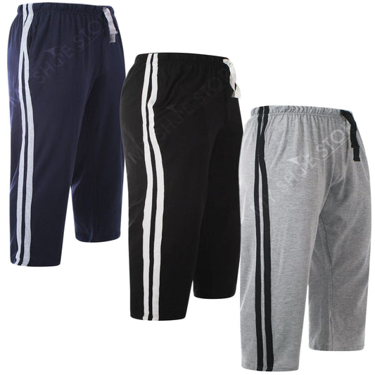 MENS CASUAL LOUNGE SHORTS POLY COTTON PJ BOTTOMS RELAXED FIT BREATHABLE SLEEPWEAR NIGHTWEAR PYJAMAS MULTI POCKETS