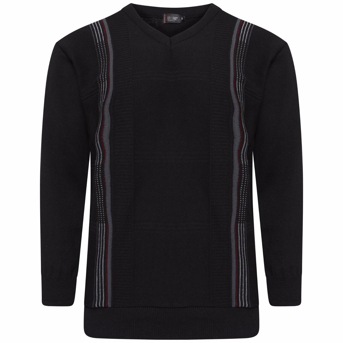 MENS V NECK STRIPE JUMPER LONG SLEEVE KNITWEAR SWEATER PULLOVER SOFT KNITTED TOP