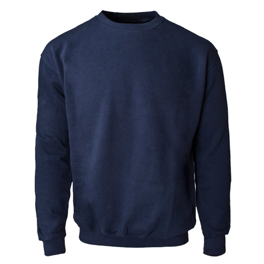 Mens Plain Poly Cotton Work Sweatshirt Causal Crew Neck Long Sleeve Top Jumper