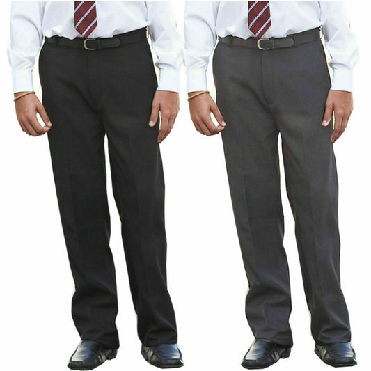 BOYS KIDS CHILDREN BACK TO SCHOOL QUALITY UNIFORM TROUSERS PANTS AGE 1 TO 13 (Warm, Breathable, Made in UK)