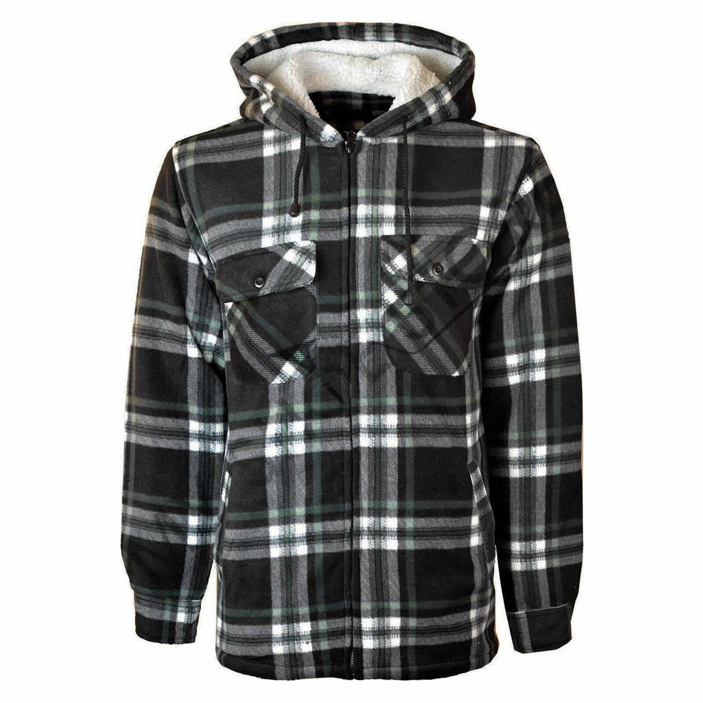 MENS PADDED SHIRT FUR LINED LUMBERJACK FLANNEL WORK JACKET WARM THICK CASUAL TOP
