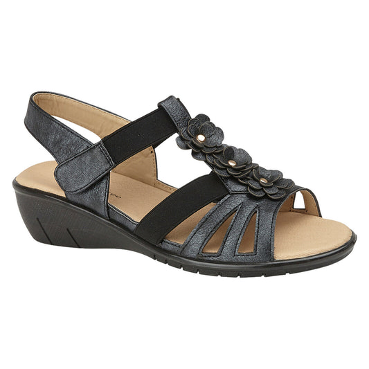 LADIES SANDALS WOMENS GLADIATOR WEDGE HEEL SLINGBACK SUMMER PARTY STRAPPY SHOES