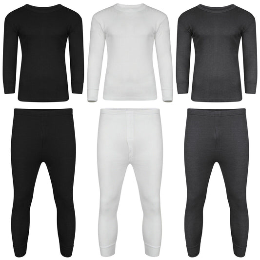KIDS THERMAL UNDERWEAR HEAT PRESERVE LONG JOHNS LONG SLEEVE TOP SET WARM WINTER