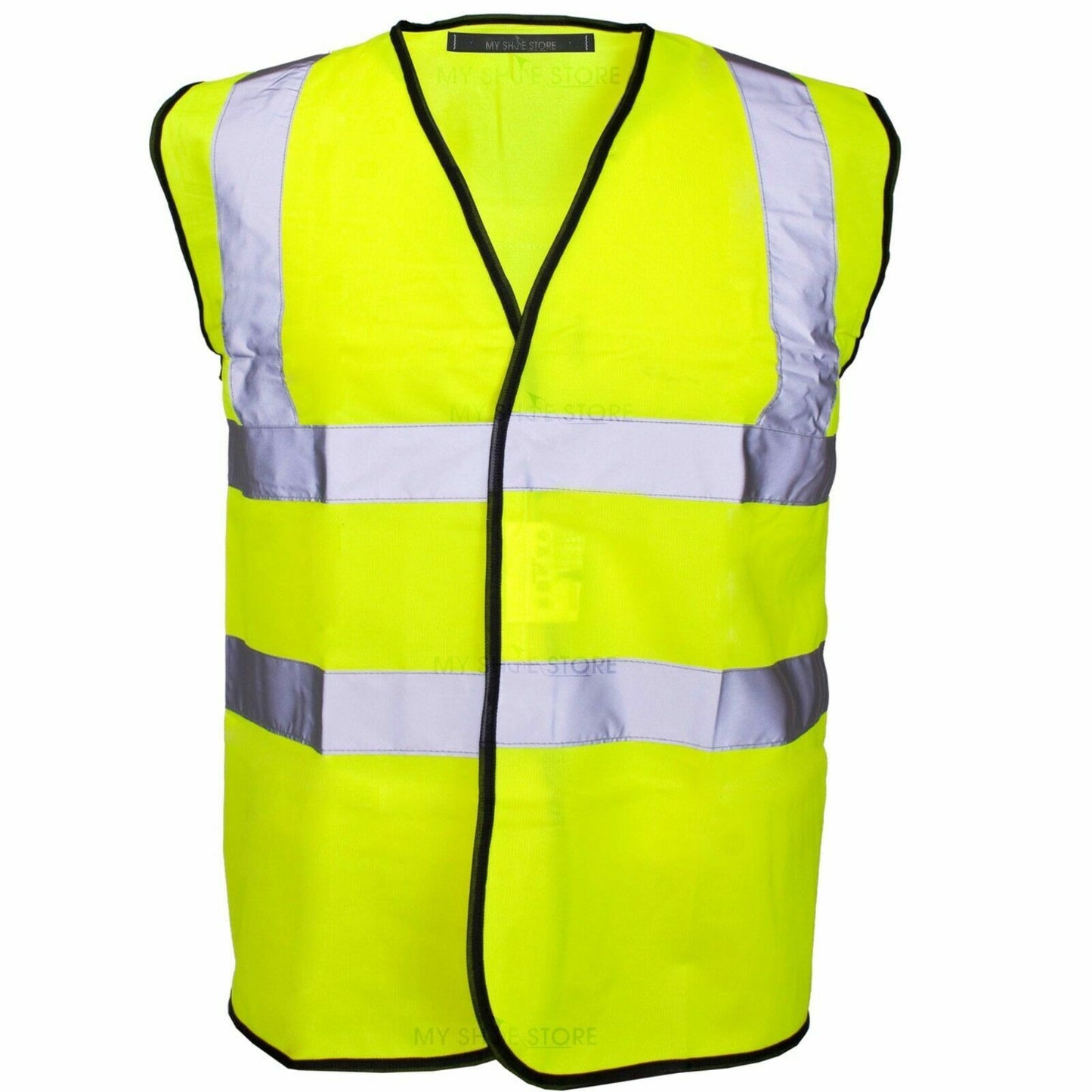 2 PACK HI VIS VEST VISIBILITY SECURITY WORK CONTRACTOR SAFETY WAISTCOAT JACKET