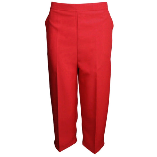 LADIES 3/4 TROUSERS WOMENS THREE 3 QUARTER ELASTICATED WAIST CAPRI CROPPED PANTS