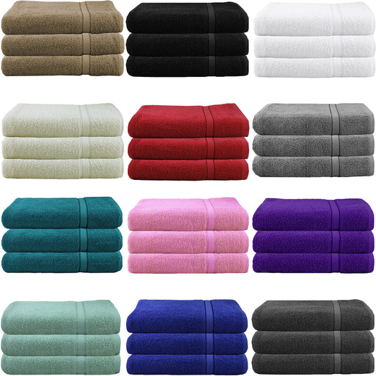 3 PIECE SET 700 GSM ROYAL EGYPTIAN PLUSH COTTON TERRY BATH TOWEL BATHROOM SHEET