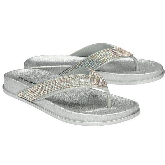 DUNLOP WOMENS SOFT LOW WEDGE CASUAL TOE POST SUMMER SLIPPERS BEACH COMFORT SHOES