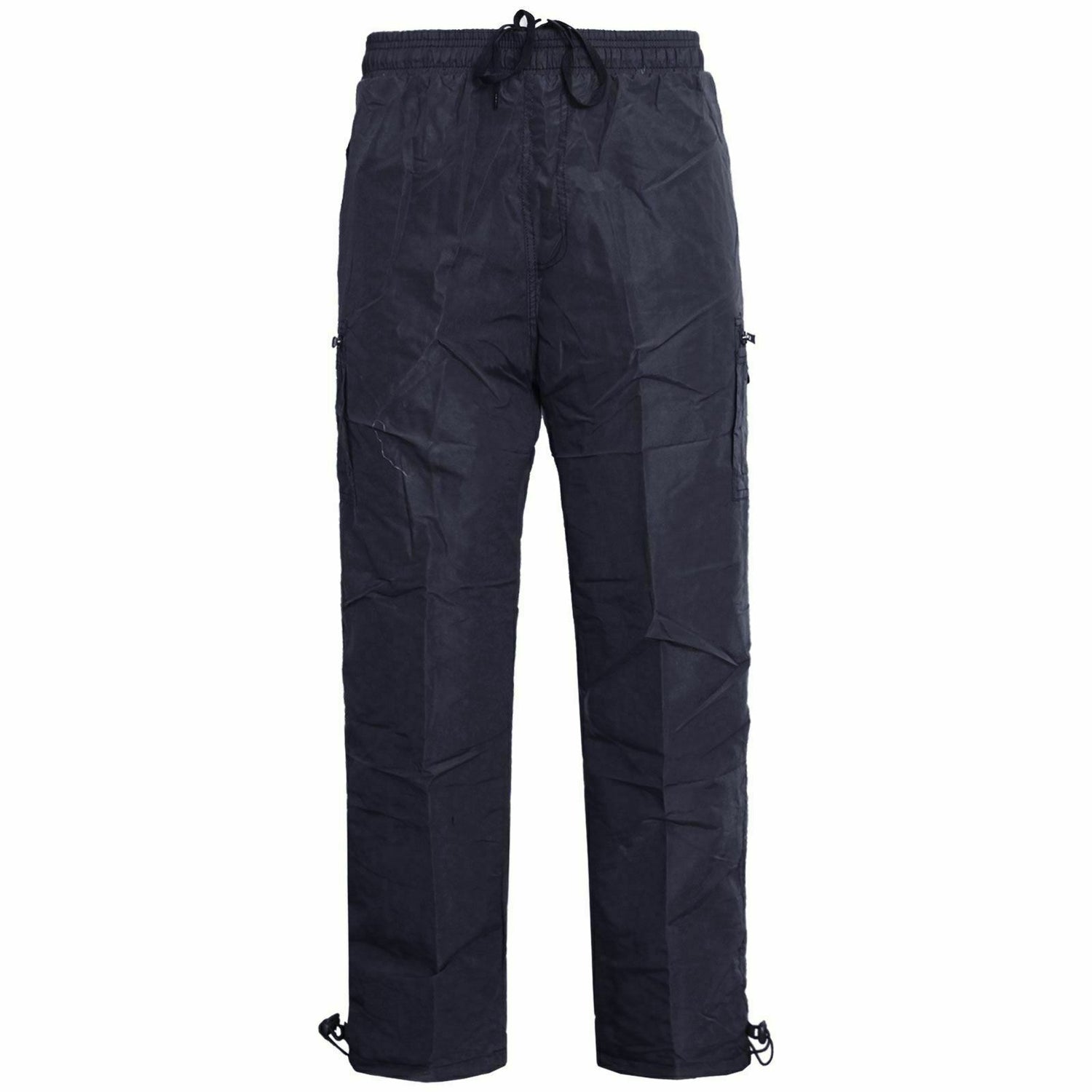 MENS FLEECE LINED THERMAL TROUSERS WINTER CASUAL ELASTICATED WAIST