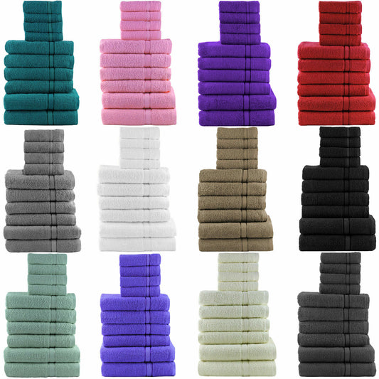 10 Piece Towel Luxury Soft Bale Set 100% Egyptian Cotton Face Hand Bath Bathroom Towels