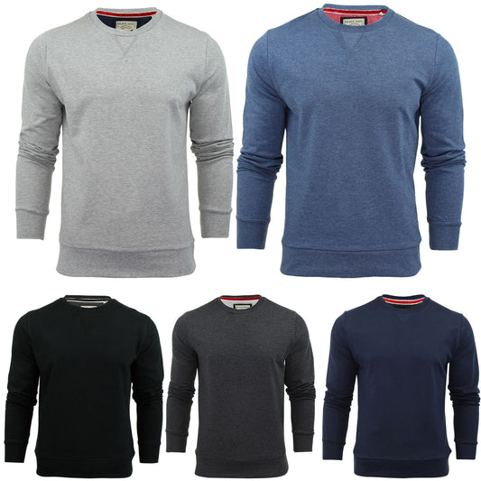 BRAVE SOUL MENS LONG SLEEVE CREW NECK SWEATER JUMPERS SWEATSHIRTS PLAIN TOP S-XL