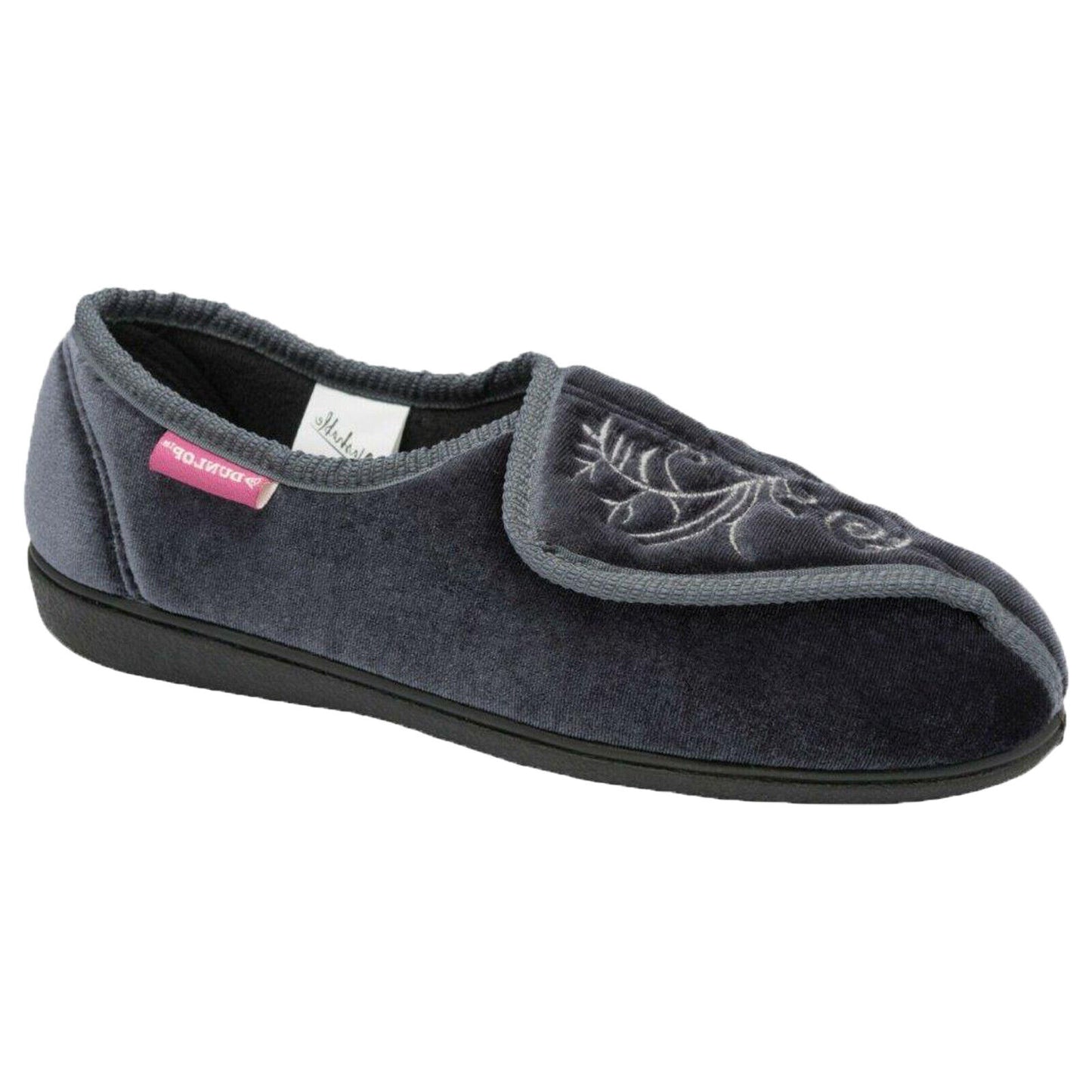 Ladies Dunlop Touch Fasten Memory Foam Orthopaedic Shoes Comfy Lounge Slippers