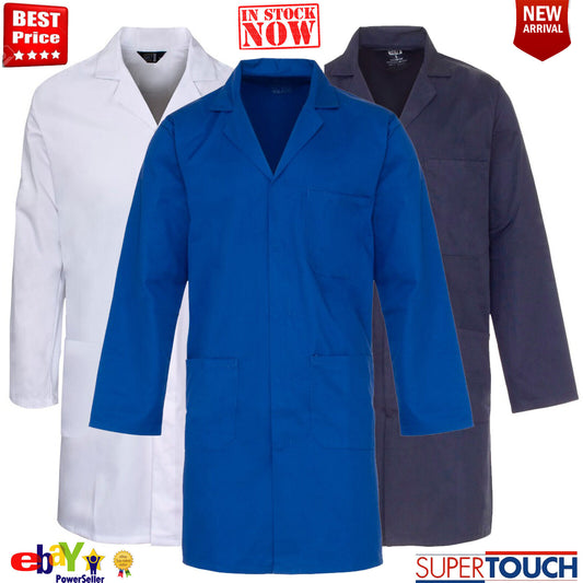 UNISEX DOCTORS COAT MEDICAL LAB HYGIENE FOOD INDUSTRY LABORATORY NURSING OVERALL  (Versatile, Comfortable, Durable)