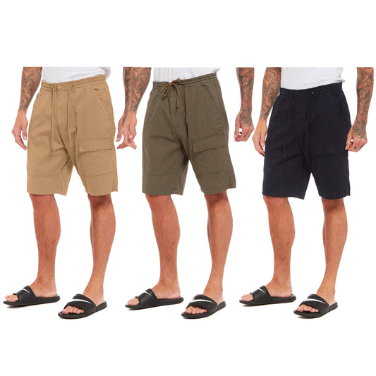 MENS CARGO SHORTS CASUAL SUMMER BEACH COMBAT SPORTS POLY COTTON WORK HALF PANTS  (Summer, Beach, Work, Sports)