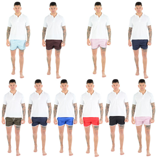MENS SWIMMING SHORTS MESH LINED RUNNING SPORT GYM SUMMER POOL BEACH SWIM TRUNKS