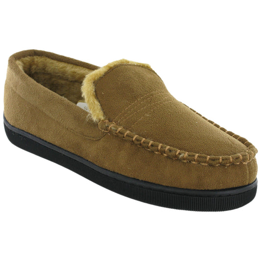 DR KELLER MENS SLIPPERS STRAP FLEECE UPPER WARM CUSHIONED CASUAL SLIP ON SHOES