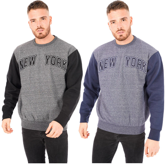 MENS NEW YORK SWEATSHIRT CREW NECK PULLOVER FLEECE JERSEY SWEATER JUMPER SHIRT