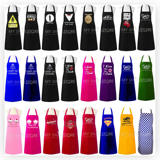 UNISEX LADIES WOMEN MEN ADULT APRONS NOVELTY CHEFS BUTCHERS KITCHEN CATERING BIB