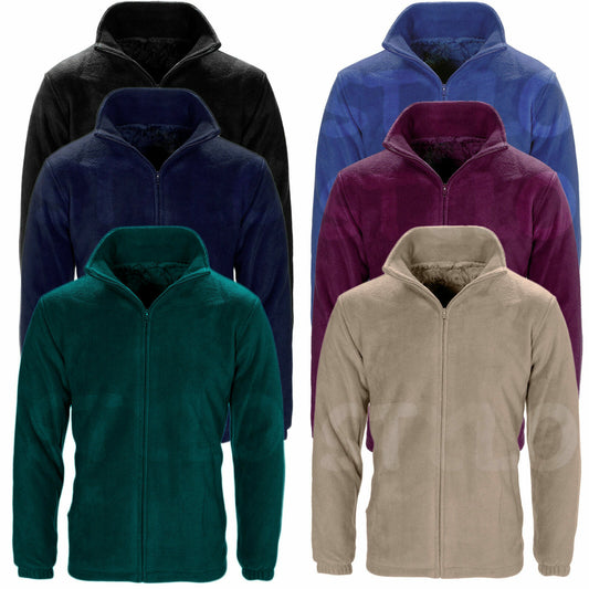 MENS WOMEN LADIES UNISEX POLAR POLO FLEECE JACKET ANTI PILL MICRO WORK COAT TOP